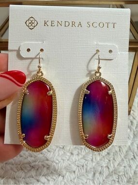 Kendra Scott Elle Drop Earrings in Watercolor Illusion - NEW
